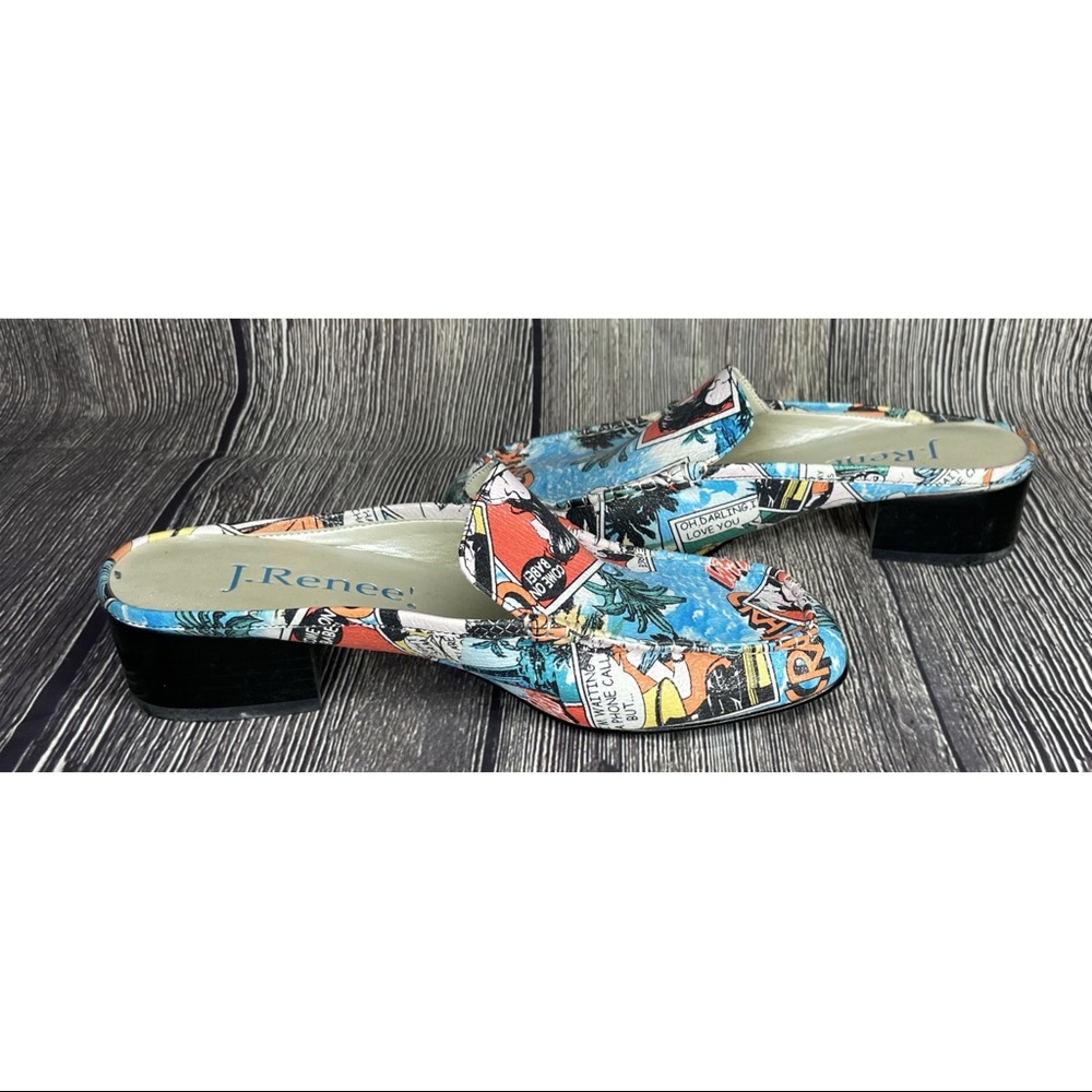 J. Renee Joker Fun Slip On Loafer Mule Comic Women's Size 6.5 M Novelty Print - Picture 4 of 7